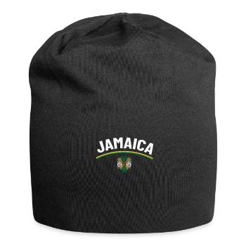 Jamaïque Jamaïque Rasta Raggea Drapeau Rastafari - Bonnet en jersey - noir - Devant