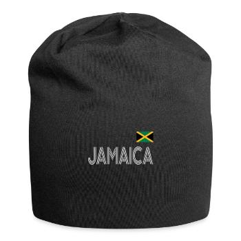Jamaïque Jamaïque Rasta Raggea Drapeau Rastafari - Bonnet en jersey - noir - Devant