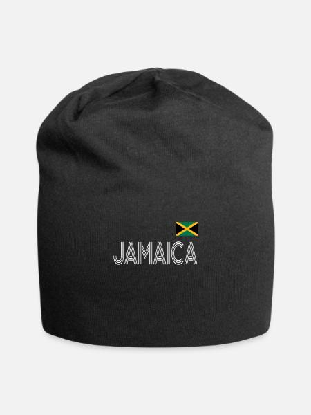 Jamaïque Jamaïque Rasta Raggea Drapeau Rastafari - Bonnet en jersey - noir