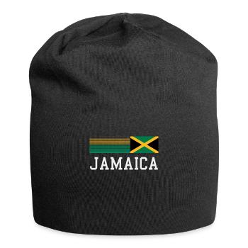 Jamaïque Jamaïque Rasta Raggea Drapeau Rastafari - Bonnet en jersey - noir - Devant