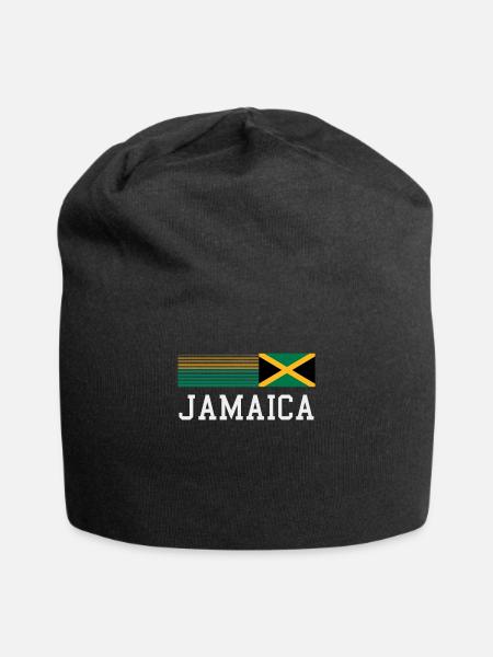 Jamaïque Jamaïque Rasta Raggea Drapeau Rastafari - Bonnet en jersey - noir