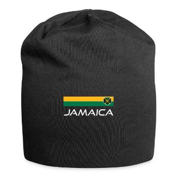 Jamaïque Jamaïque Rasta Raggea Drapeau Rastafari - Bonnet en jersey - noir - Devant