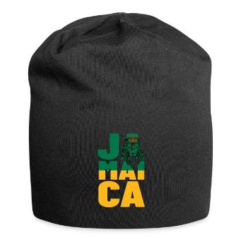 Jamaïque Jamaïque Rasta Raggea Drapeau Rastafari - Bonnet en jersey - noir - Devant