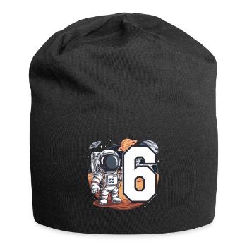 6th Birthday Astronaut Space Adventure for Boys - Jersey Beanie - black - Front