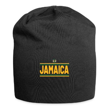 Jamaïque Jamaïque Rasta Raggea Drapeau Rastafari - Bonnet en jersey - noir - Devant
