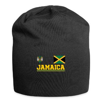 Jamaïque Jamaïque Rasta Raggea Drapeau Rastafari - Bonnet en jersey - noir - Devant