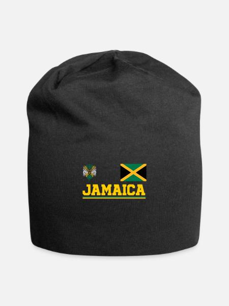 Jamaïque Jamaïque Rasta Raggea Drapeau Rastafari - Bonnet en jersey - noir