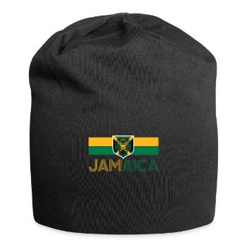 Jamaïque Jamaïque Rasta Raggea Drapeau Rastafari - Bonnet en jersey - noir - Devant