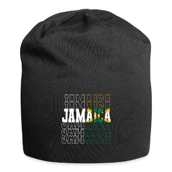 Jamaïque Jamaïque Rasta Raggea Drapeau Rastafari - Bonnet en jersey - noir - Devant