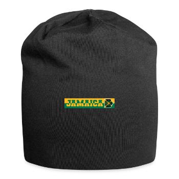 Jamaïque Jamaïque Rasta Raggea Drapeau Rastafari - Bonnet en jersey - noir - Devant