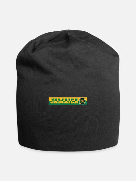 Jamaïque Jamaïque Rasta Raggea Drapeau Rastafari - Bonnet en jersey - noir