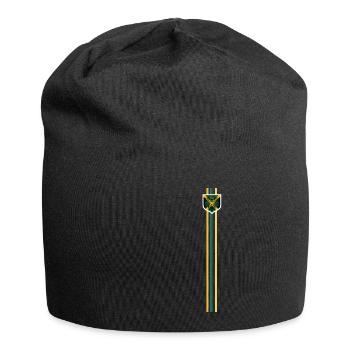 Jamaïque Jamaïque Rasta Raggea Drapeau Rastafari - Bonnet en jersey - noir - Devant