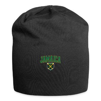 Jamaïque Jamaïque Rasta Raggea Drapeau Rastafari - Bonnet en jersey - noir - Devant