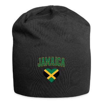 Jamaïque Jamaïque Rasta Raggea Drapeau Rastafari - Bonnet en jersey - noir - Devant
