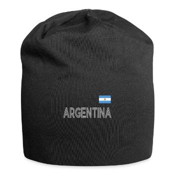 Argentine Cadeau Argentine Drapeau argentin - Bonnet en jersey - noir - Devant