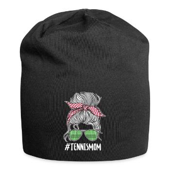 Funny Tennis Player Racket - Jersey-Beanie - Schwarz - Vorne