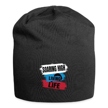 Soaring High Living Life – Paragliding Design - Jersey Beanie - black - Front
