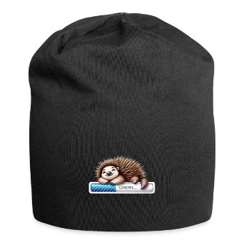 Relaxation du hérisson : Chargement de la progression - Bonnet en jersey - noir - Devant