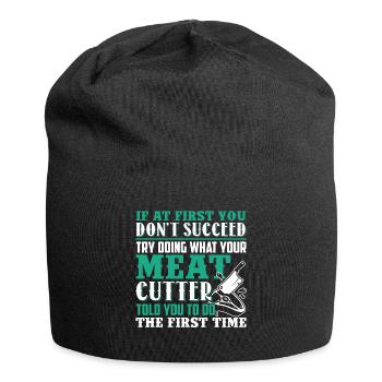Meat Cutter Funny Meat Cutter - Jersey Beanie - black - Front