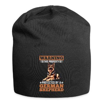 German Shepherd Dog Breed Warning This Property - Jersey Beanie - black - Front