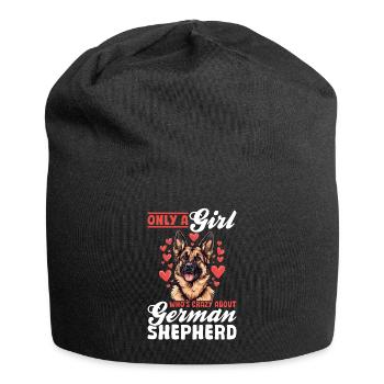 German Shepherd Dog Breed Only a Girl who - Jersey-Beanie - Schwarz - Vorne