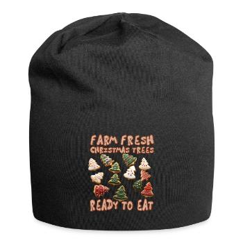 farm fresh christmas trees - Jersey-Beanie - Schwarz - Vorne