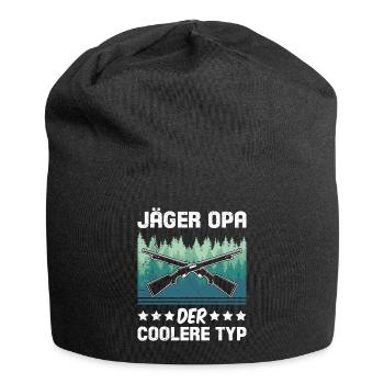 JÄGER OPA DER COOLERE TYP Lustiges Großvater - Jersey-Beanie - Schwarz - Vorne