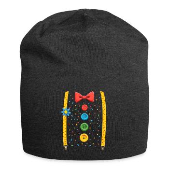 Clown Oberteil Karneval Kostüm Zirkus Narren - Jersey-Beanie - Anthrazit - Vorne
