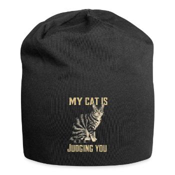 Mon chat vous juge - Bonnet en jersey - noir - Devant