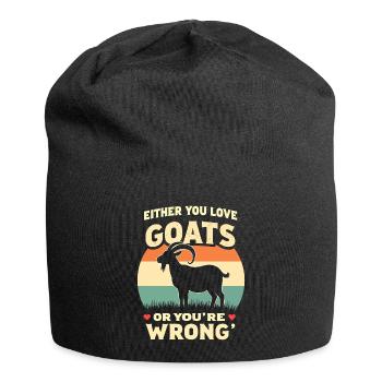 Chèvre disant des chèvres drôles - Bonnet en jersey - noir - Devant