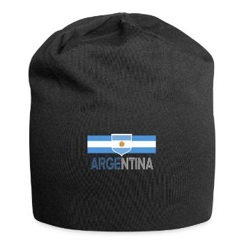 Argentinien Geschenk Argentina Argentine Flagge - Jersey-Beanie - Schwarz - Vorne