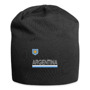 Argentine Cadeau Argentine Drapeau argentin - Bonnet en jersey - noir - Devant