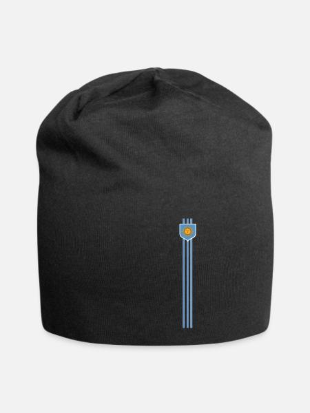 Argentinien Geschenk Argentina Argentine Flagge - Jersey-Beanie - Schwarz