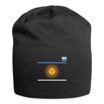 Argentine Cadeau Argentine Drapeau argentin - Bonnet en jersey - noir - Devant