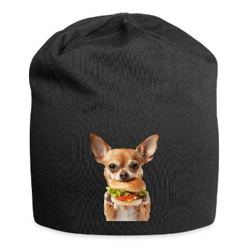 Chihuahua - Jersey-Beanie - Schwarz - Vorne