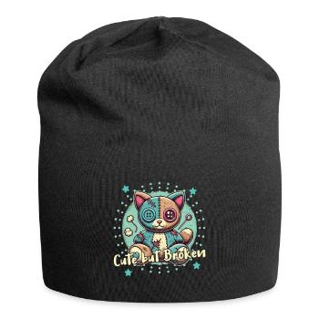 Mental Psychopath Cute But Broken - Jersey Beanie - black - Front