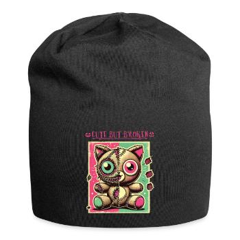 Mental Psychopath Cute But Broken Design - Jersey Beanie - black - Front