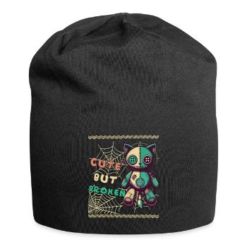 Mental Psychopath Cute But Broken Design - Jersey Beanie - black - Front