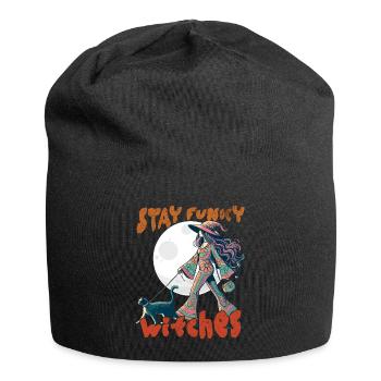 Halloween Kostüm Hexen Liebhaber Design - Jersey-Beanie - Schwarz - Vorne