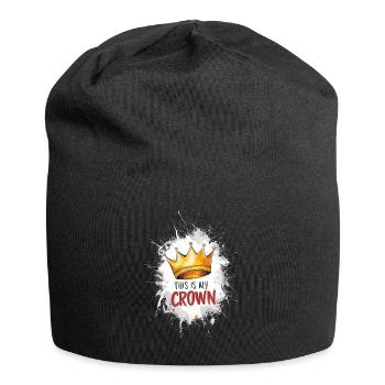 This is my crown / Funny Saying - Jersey Beanie - black - Front