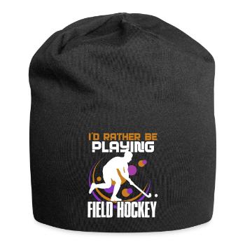 Field Hockey I'd Rather Be Playing Field Hockey - Jersey Beanie - black - Front