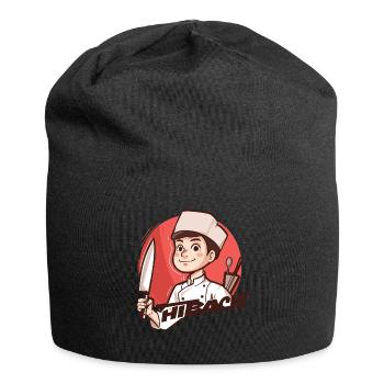 Hibachi Teppanyaki Bbq Japanese Cuisine - Jersey Beanie - black - Front