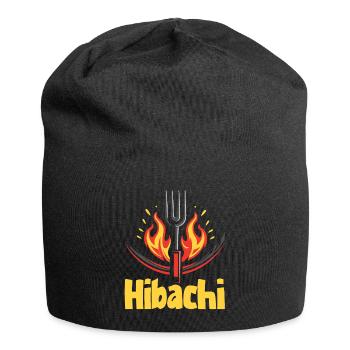 Hibachi Teppanyaki Bbq Japanese Cuisine - Jersey Beanie - black - Front
