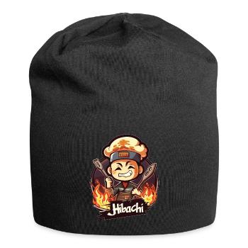 Hibachi Teppanyaki Bbq Japanese Cuisine - Jersey Beanie - black - Front