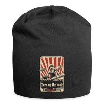 Hibachi Teppanyaki Bbq Japanese Cuisine - Jersey Beanie - black - Front