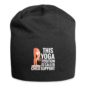 Cette position de yoga est utilisée comme support pour enfant - Bonnet en jersey - noir - Devant