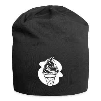 Eiscreme Zeichnung - Jersey-Beanie - Schwarz - Vorne