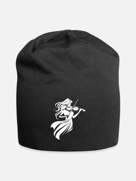 Geigenspielerin - Jersey-Beanie - Schwarz