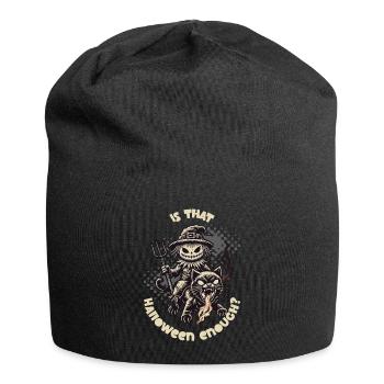 Halloween Mood Pure Creepy Evil Witch With - Jersey Beanie - black - Front