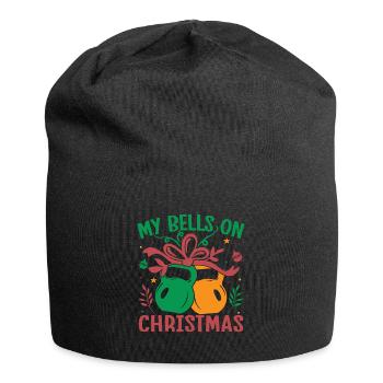 Fanatiques de fitness Mes cloches à Noël - Bonnet en jersey - noir - Devant